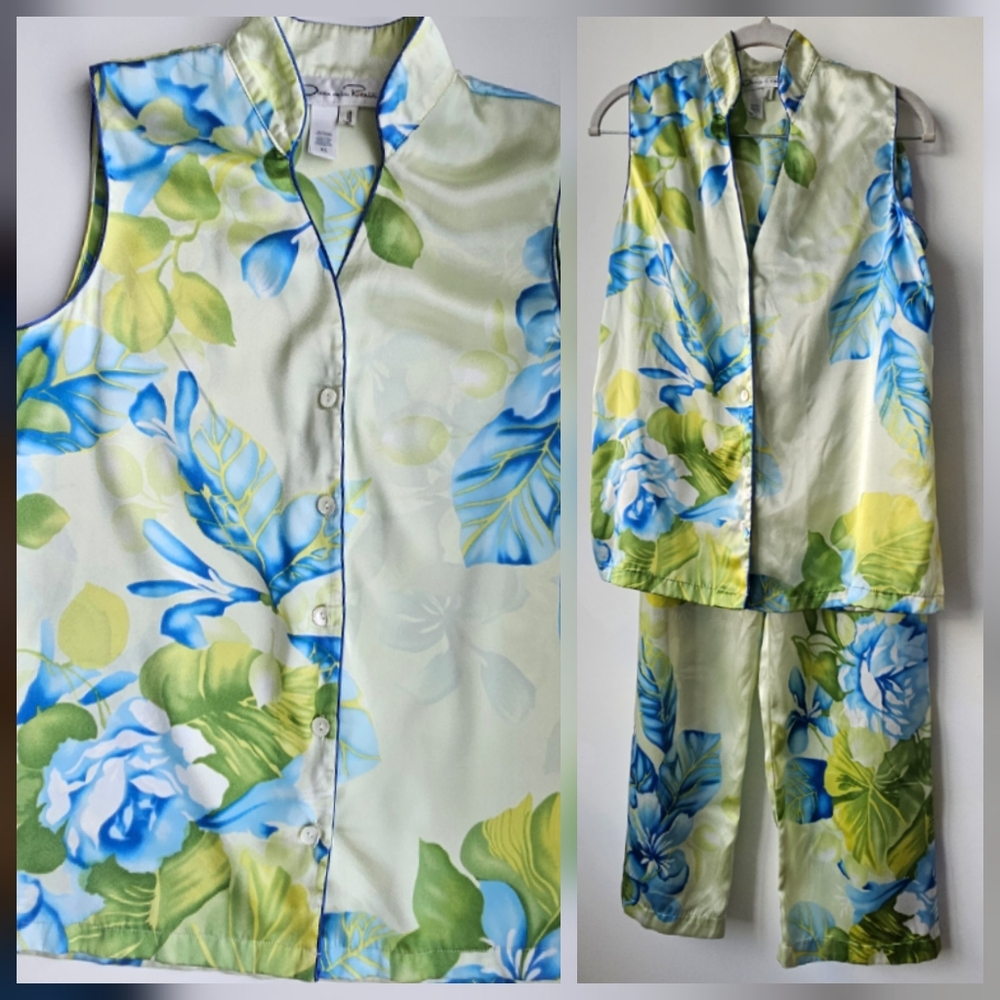 Oscar De La Renta Nieman Marcus Carol Hochman Designs Vintage Pajama's Set